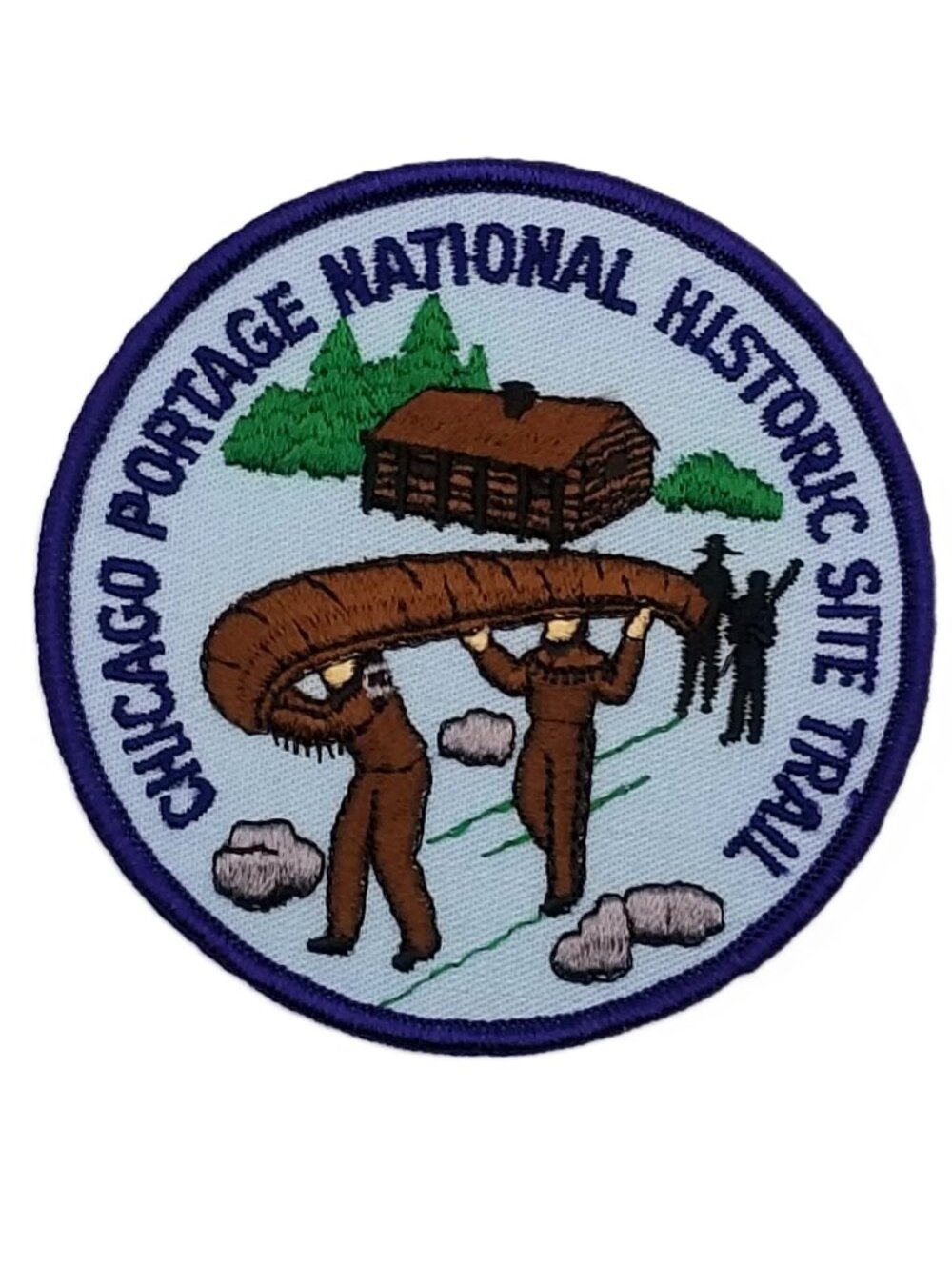 Vintage Chicago Portage National Historic Site Trail Patch 4 Inch NOS
